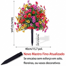 Decoração Floral Artificial de Eucalipto e Violeta para Jardim +BRINDE KIT 10 Borboletas Decorativas 3D | SEU JARDIM NUNCA MAIS SERÁ O MESMO!