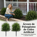 Árvore de Cedro Ornamental Artificial Premium Com Estaca  – Decoração de Luxo para Varandas e Jardins - Varanda de Revista!anda de Revista e Beleza Eterna!