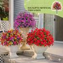 Decoração Floral Artificial de Eucalipto e Violeta para Jardim +BRINDE KIT 10 Borboletas Decorativas 3D | SEU JARDIM NUNCA MAIS SERÁ O MESMO!