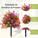 Decoração Floral Artificial de Eucalipto e Violeta para Jardim +BRINDE KIT 10 Borboletas Decorativas 3D | SEU JARDIM NUNCA MAIS SERÁ O MESMO!
