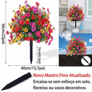 Decoração Floral Artificial de Eucalipto e Violeta para Jardim +BRINDE KIT 10 Borboletas Decorativas 3D | SEU JARDIM NUNCA MAIS SERÁ O MESMO!